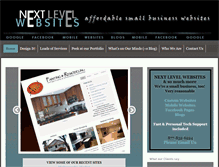 Tablet Screenshot of nextlevelwebsites.com